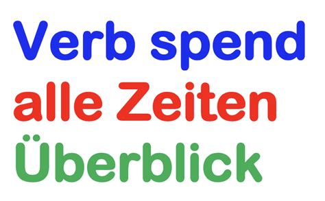 spend englisch